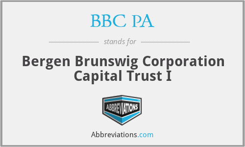 BBC PA - Bergen Brunswig Corporation Capital Trust I
